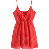 Polka Dot Mini Chiffon Slip Dress - Vestidos - 