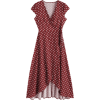 Polka Dot Maxi Wrap Tea Dress - Dresses - $23.49 