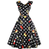 Polka Dot Zip Up Side Dress - Dresses - $41.00 
