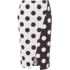 Polka dots pencil skirt black and white - 裙子 - 