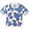 Polo in viscose with floral design - T恤 - 