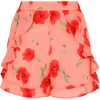 Poppy Print Ruffled Shorts - Shorts - $14.00  ~ £10.64