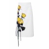 Prada Appliquéd Floral-Print  Skirt - Saias - 
