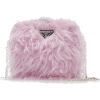 Prada Faux Fur-Paneled Shoulder Bag - Torbice - 