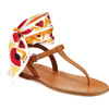 Prada Flat Saffiano Leather Thong Sandal - Sandały - 