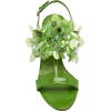 Prada Floral-Appliquéd Patent-Leather Sa - Sapatos clássicos - 