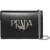 Prada Logo Liberty leather shoulder bag - Kleine Taschen - 