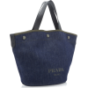 Prada  Printed Denim Tote Bag - Hand bag - 