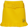 Prada yellow wool logo Skirt With Belt - Krila - 