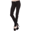 Premium Soft Cotton Stretch Fitted Jegging Style Leggings Button Skinny Pants Black - Pants - $22.99 