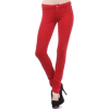 Premium Soft Cotton Stretch Fitted Jegging Style Leggings Button Skinny Pants Cherry Bomb - 裤子 - $22.99  ~ ¥154.04