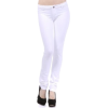 Premium Soft Cotton Stretch Fitted Jegging Style Leggings Button Skinny Pants White - Calças - $22.99  ~ 19.75€