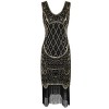 PrettyGuide Women 20s Gatsby Cocktail Baroque Sequin Fringed Flapper Dress - Vestidos - $22.99  ~ 19.75€