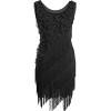PrettyGuide Women's 1920s Beaded Fringe Scalloped Petal Plus Size Flapper Dress - sukienki - $20.99  ~ 18.03€