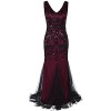PrettyGuide Women's 1920s Prom Gown Flapper Long Mermaid Formal Evening Dress - Vestidos - $39.99  ~ 34.35€