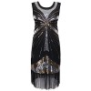 PrettyGuide Women's 1920s Vintage Beads Sequin Fireworks Fringed Flapper Gatsby Dress - Dresses - $20.99 