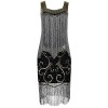 PrettyGuide Women's Flapper Dress Sequin Fringed Cocktail 1920s Charleston Dress - Dresses - $34.99 