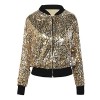 PrettyGuide Women's Sequin Blazer Long Sleeve Clubwear Sparkly Bomber Jacket - Outerwear - $25.99  ~ £19.75