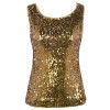 PrettyGuide Women's Sequin Top Slim Stretchy Sparkle Tank Top Party Top - Camisas - $18.99  ~ 16.31€