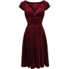 Pretty Kitty Fashion velvet dress in red - Haljine - 