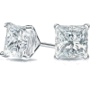 Princess Cut Diamond Stud Earrings, Mart - Earrings - 