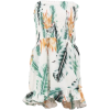 Print Off Shoulder Siamese Skirt - ワンピース・ドレス - $23.99  ~ ¥2,700