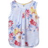 Printed Capped Sleeve Shell Womens Top - Tanks - £38.21 