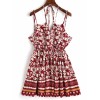 Printed Mini Slip Dress - Dresses - $25.49 