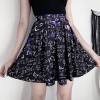 Printed Pleated Short Skirt Letter Girl Little Black Dress - Gonne - $25.99  ~ 22.32€