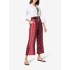 Printed Silk Trousers - Spodnie Capri - 