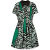 Printed Wool And Silk-blend Crepe Mini - sukienki - 