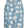 Printed denim skirt - Röcke - 