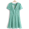 Printed low-cut v-neck dress - Haljine - $27.99  ~ 177,81kn