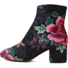 Printing Corduroy Velvet Ankle Boots - ブーツ - 