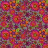 Psychedelic Sixties Floral Background - Tła - 