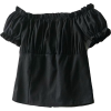 Puff Sleeve One Shoulder Strap Ruffle To - Hemden - kurz - $25.99  ~ 22.32€