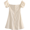 Puff Sleeve Shoulder Dress - ワンピース・ドレス - $27.99  ~ ¥3,150