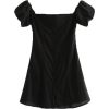 Puff Sleeve Shoulder Dress - Kleider - $27.99  ~ 24.04€