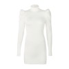 Puff Sleeve Turtleneck Knit Tight Solid - 连衣裙 - $27.99  ~ ¥187.54