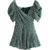 Puff Sleeve V-Neck Floral Jumpsuit - オーバーオール - $35.99  ~ ¥4,051