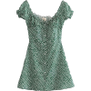 Puff Sleeve Vintage French Dress - ワンピース・ドレス - $27.99  ~ ¥3,150