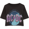 Pull and bear CROPPED AC/DC T-SHIRT - Shirts - kurz - 