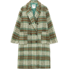 Pull and bear green/brown checked coat - 外套 - 