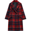 Pull and bear tartan lapel coat - Jacket - coats - 