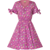 Purple Bear Print Dress  - Dresses - $45.59  ~ £34.65