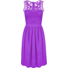 Purple Fit and Flare Dress - Dresses - $7.99 