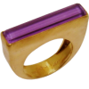 Purple Baguette Ring by haikuandkysses - Pierścionki - 