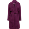 Purple Belted Coat - Jacket - coats - 