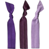 Purple Elastic Hair TIes - Pozostałe - 