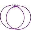 Purple Hoop Earrings - Aretes - 